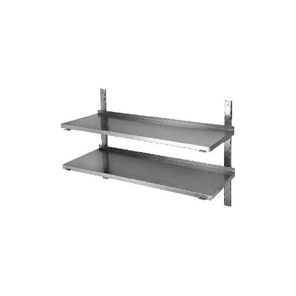 Stainless Steel Wall Shelf double 1m (WBD10030)