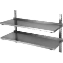 Stainless Steel Wall Shelf double 1m (WBD10030)|mkayn|مكاين