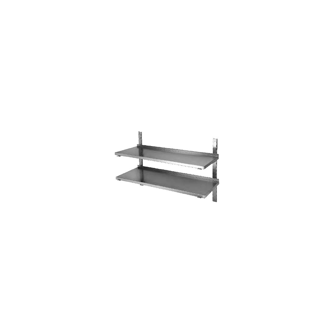 Stainless Steel Wall Shelf double 1m (WBD10030)