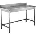 Stainless Steel Service Table with backsplash 1m (WTD-101B)|mkayn|مكاين