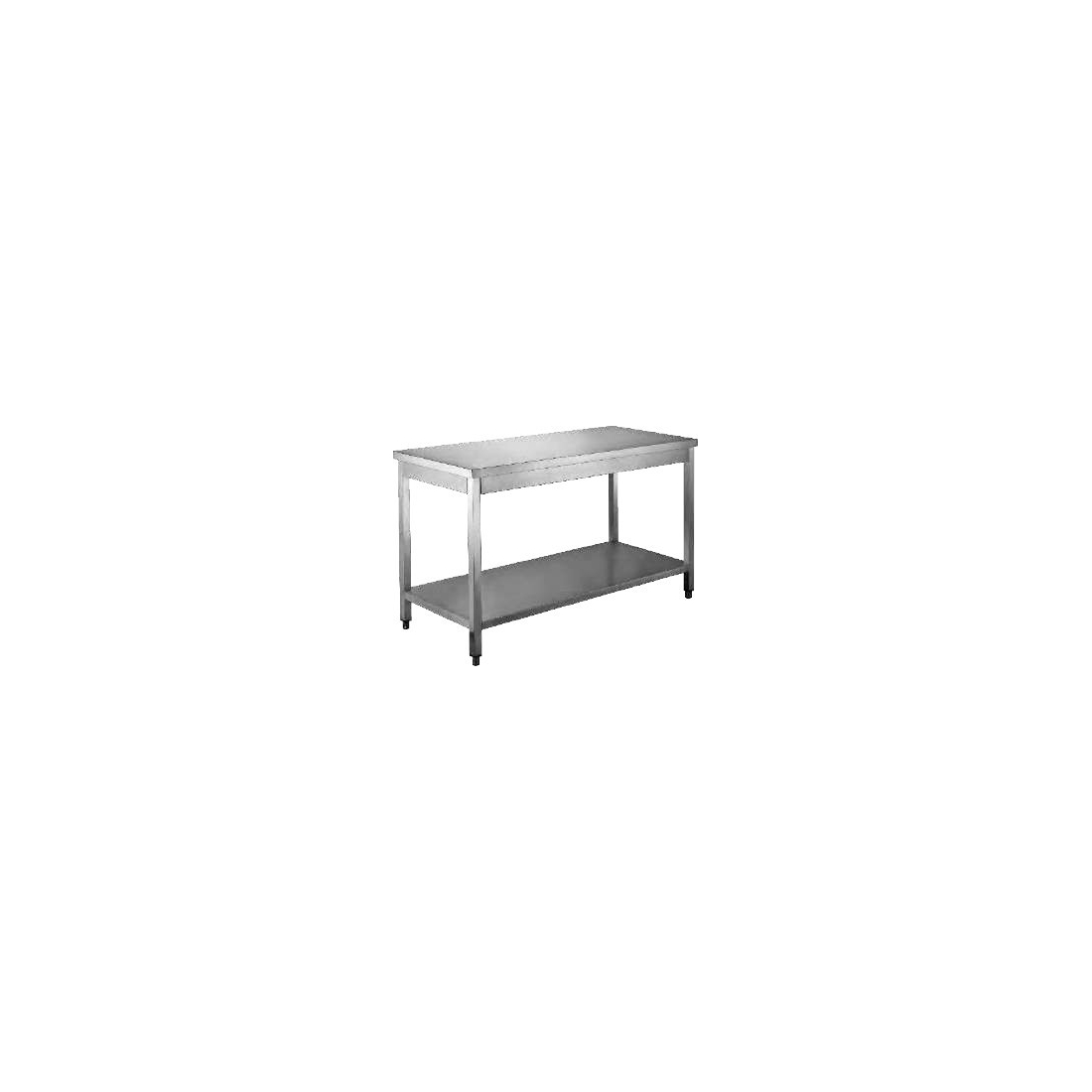 Stainless Steel Service Table - undershelf  1.5m (WTD-152)|mkayn|مكاين