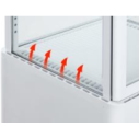 OMAJ XC-78L White Display Chiller Upright  Countertop With 4 Glass Sides|mkayn|مكاين