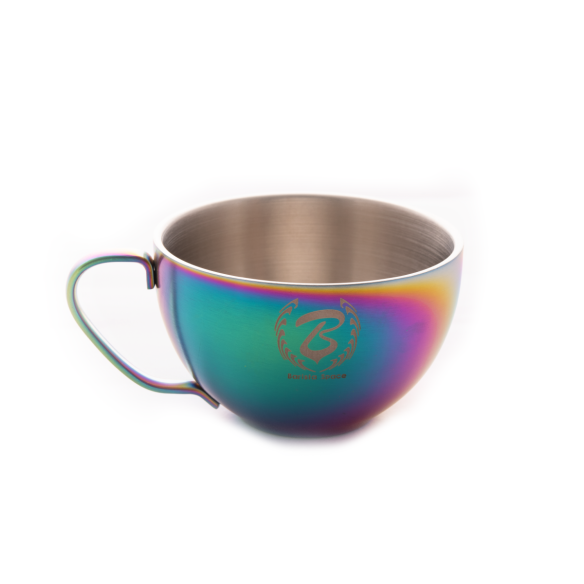 Barista space (CC11) Stainless Steel Multicolor 250ml Cafe Latte Art Cup
