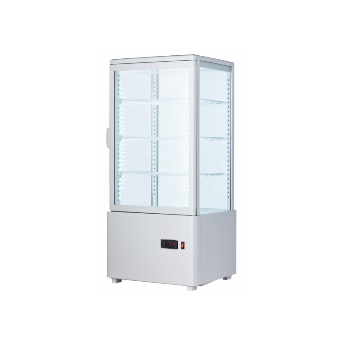 OMAJ XC-78L White Display Chiller Upright  Countertop With 4 Glass Sides|mkayn|مكاين