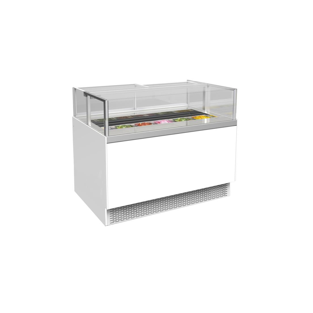 OMAJ PRO (DICS900) Display Show Cake and Chocolate Case Bottom With Drawer White 90 cm|mkayn|مكاين