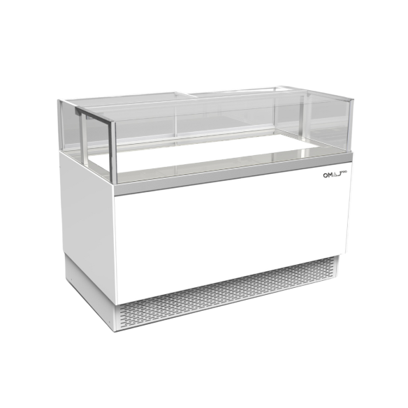 OMAJ PRO (DICS1500) Display Show Cake and Chocolate Case Bottom With Drawer White 150 cm|mkayn|مكاين