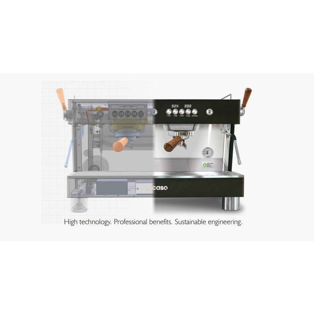 ascaso Barista T Plus, Automatic 2 Group Espresso Machine, with Thermodynamic Technology|mkayn|مكاين