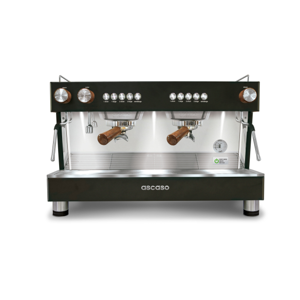 ASCASO Barista T One 2 Group Esprsso Machine -  with Wooden Accessories