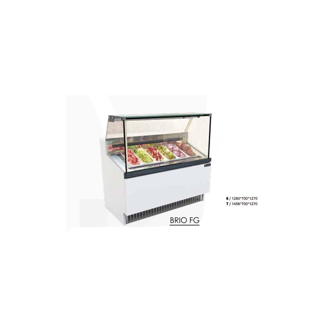 Easy Best ,BRIO7FG, Ice Cream Display Cabinet 7 Tubs|mkayn|مكاين