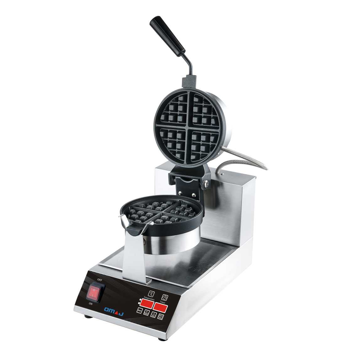 OMAJ ,UWB-03, Rotating Round Waffle Maker - Digital|mkayn|مكاين