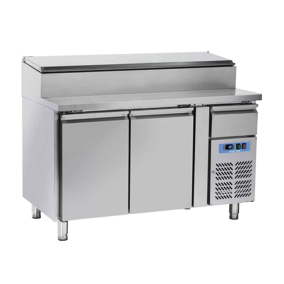 COOL HEAD (SH2700) Sandwich and Pizza Prep Refrigerator with Two Doors
