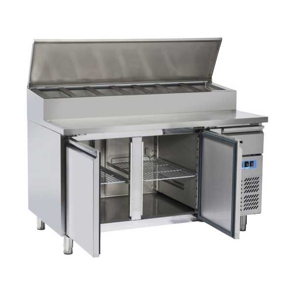 COOL HEAD ,SH2800, Pizza & Sandwiches Preparation Chiller With Two Doors - Depth 80 cm