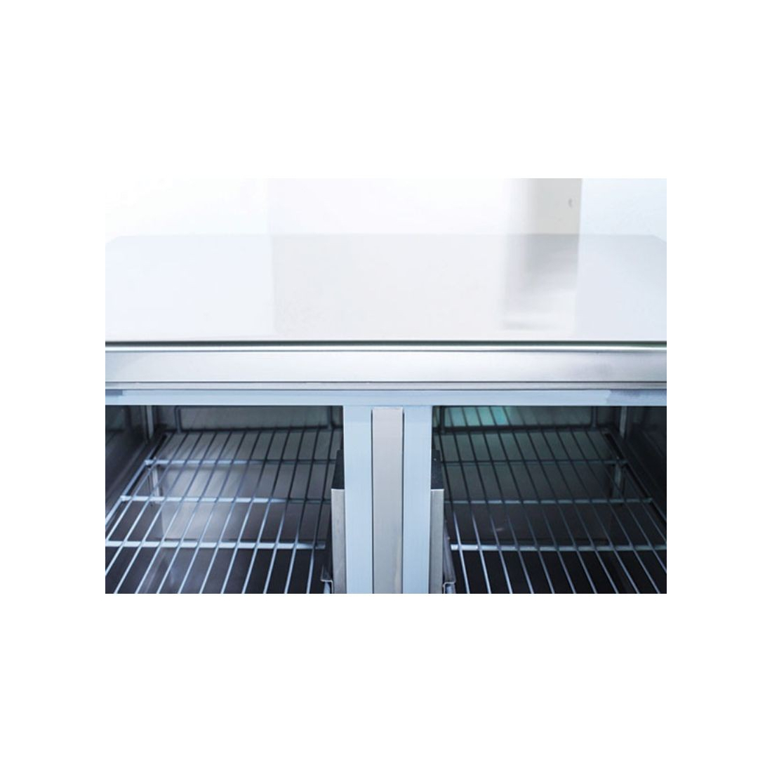 COOL HEAD ,CRS90A, Pizza & Sandwiches Preparation Chiller With Two Doors And Steel Worktop - Depth 70 cm|mkayn|مكاين