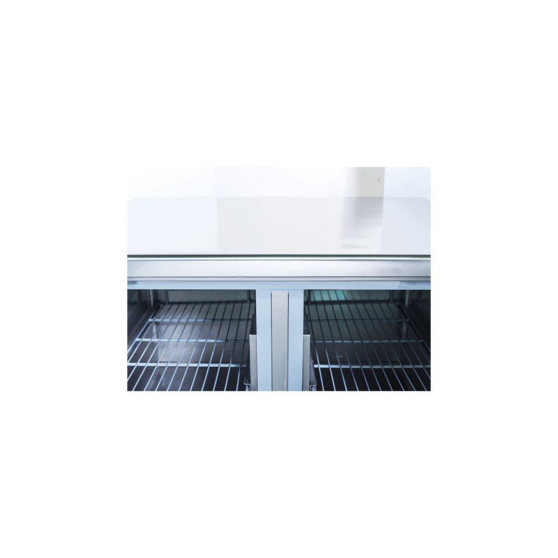 COOL HEAD ,CR 90A, Sandwich and Salad Prep Refrigerator with Two Doors and Sliding Top Cover|mkayn|مكاين