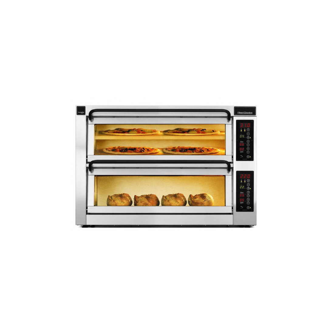 PizzaMaster ,PM452ED-2DW, CounterTop Pizza Oven 2 Units 3 Stones|mkayn|مكاين
