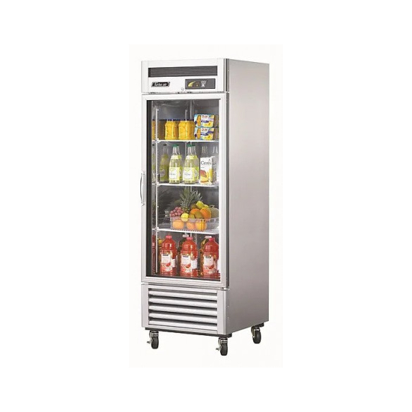 Turbo Air ,FD-650R-G1, Stainless Steel Reach-In Single Solid Swing Glass Door Refrigerator 651L