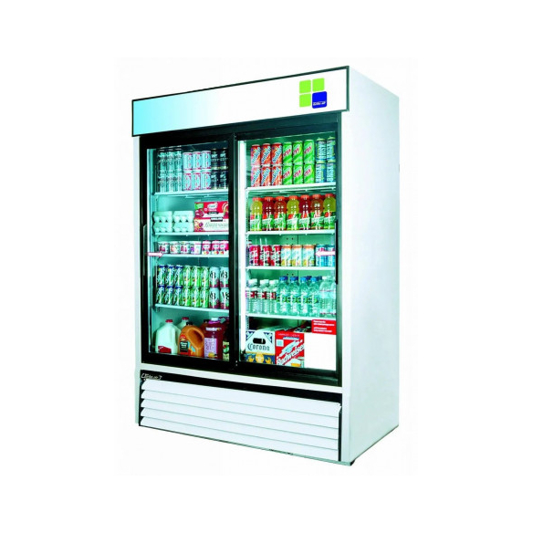 Turbo Air ,FRS-1300R, Double Glass Door Refrigerated Showcase 1250L/45 cu.ft., LED Lighting,Sliding Door