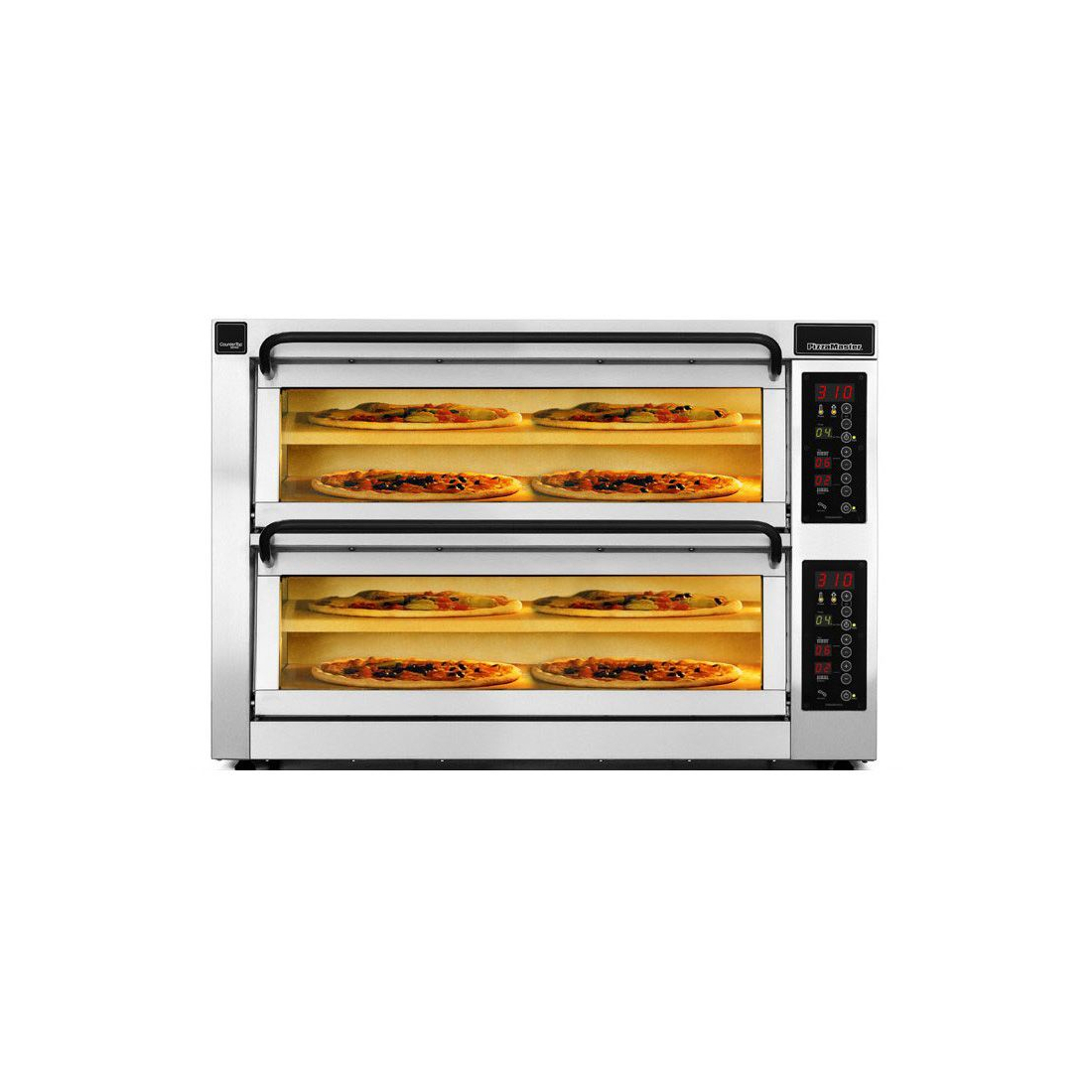 PizzaMaster ,PM402ED-2DW, CounterTop Pizza Oven 2 Units, 4 Stones|mkayn|مكاين