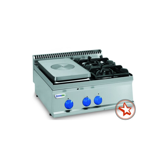 Tecnoinox Tabletop Gas Solid Top with 2 Burners