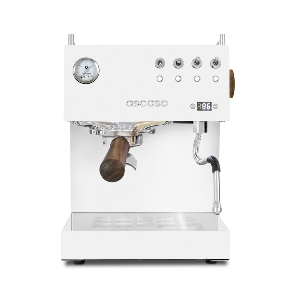 ASCASO ,UNO.29, 1 Group Coffee Machine Uno PID White with Wooden Handles