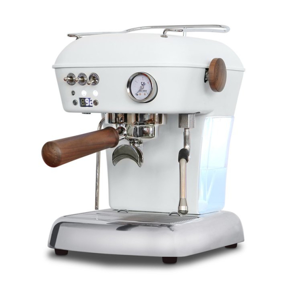 ماكينة قهوة دريم بي اي دي ابيض أيادي خشبية 1 جروب ,DR.549, من اسكاسو