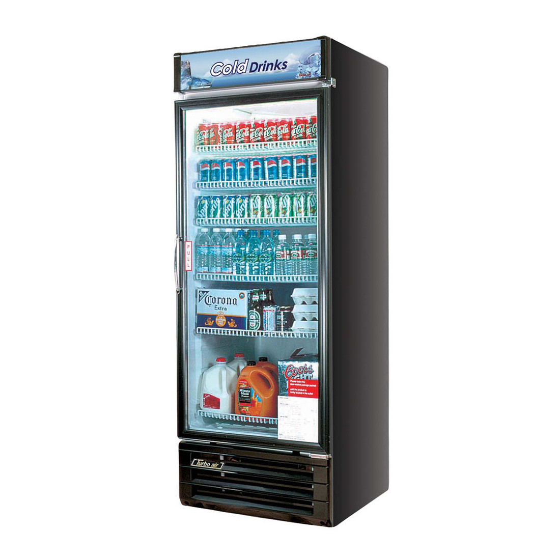 Turbo Air ,FRS-600RP, Single Glass Door Refrigerated Showcase 602L/22 cu.ft., LED Lighting,Swing Door|mkayn|مكاين