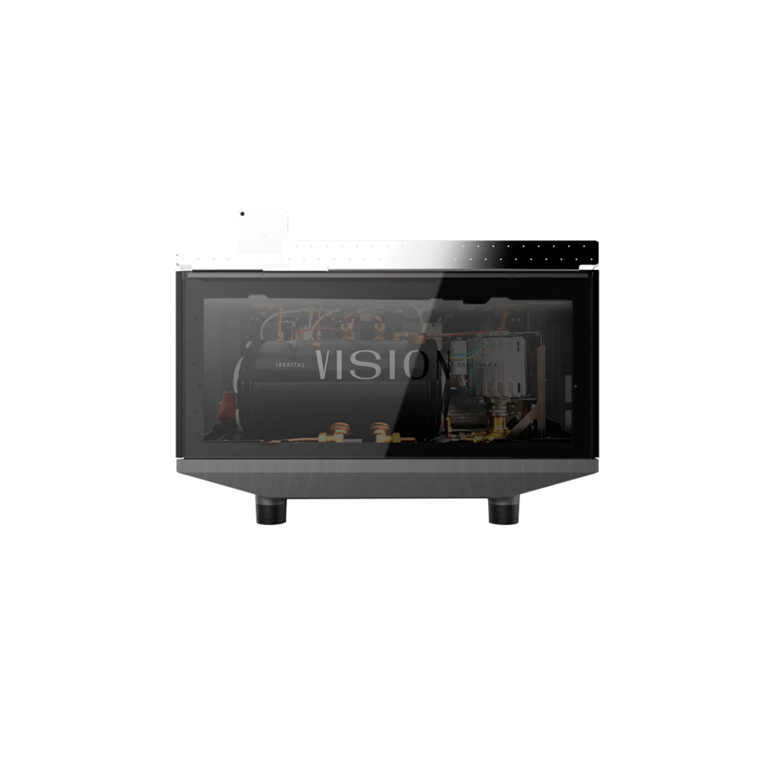 آلة الاسبريسو أيبريتال ذكية بمجموعتين  - فيجين زجاج أسود|mkayn|مكاين