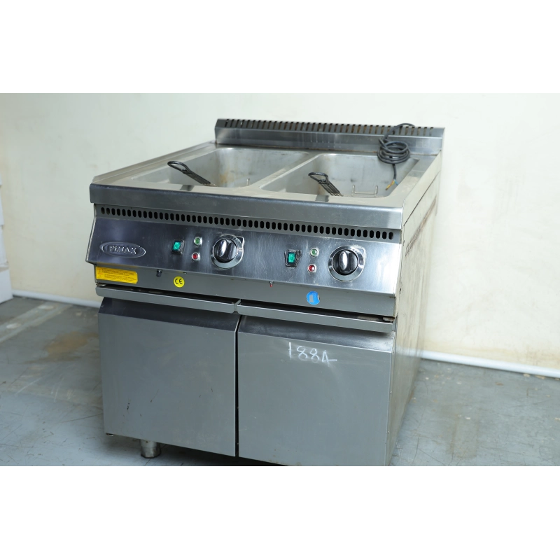 Used Pimak 2-basin gas fryer 24*2 litres