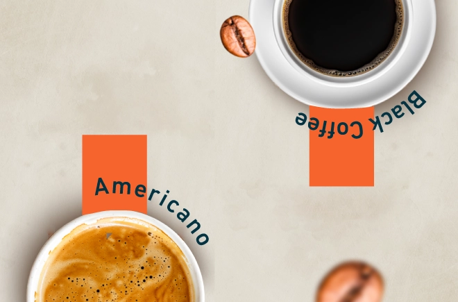 Difference between Americano and black coffee